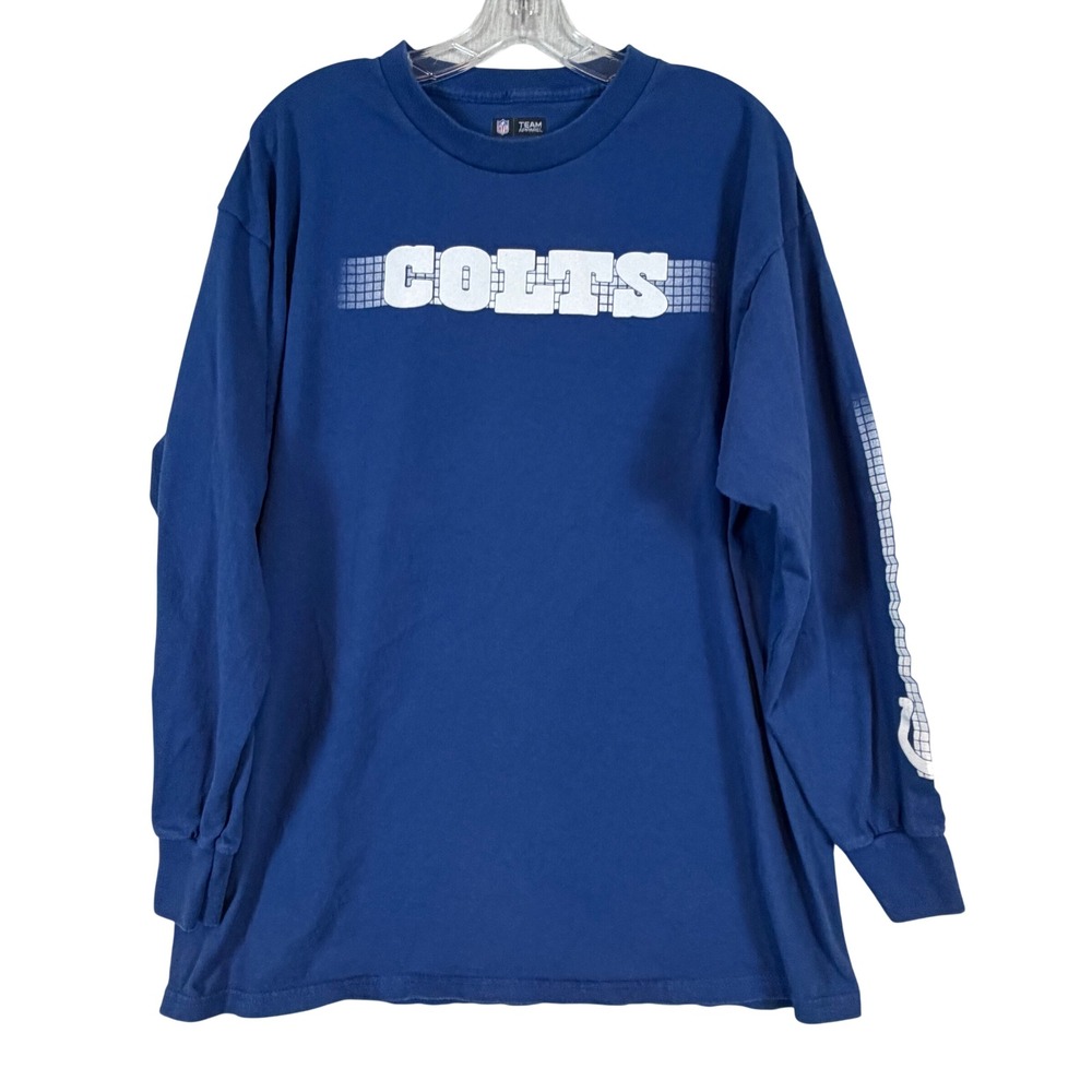 NFL Team Apparel Indianapolis Colts Long Sleeve‎ T-Shirt Mens XL Hosrsehoe Tee